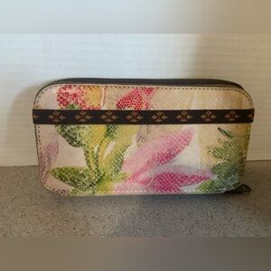 Patricia Nash Floral Wallet - Pink, Green, Cream